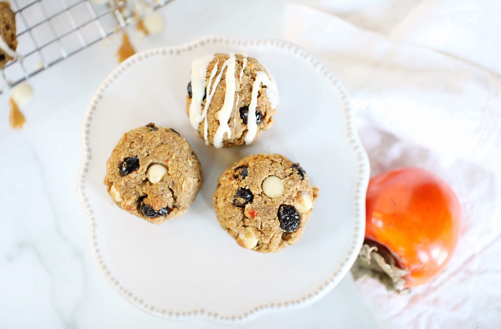 Persimmon-Cranberry Cookies with White Chocolate